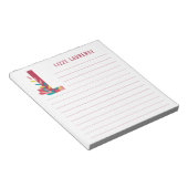 抽象芸術フローラアルファベットの並び ノートパッド (アングル)