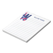 抽象芸術フローラアルファベットの並び ノートパッド (回転)