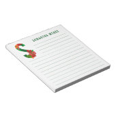 抽象芸術フローラアルファベットの並び ノートパッド (アングル)