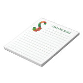 抽象芸術フローラアルファベットの並び ノートパッド (回転)