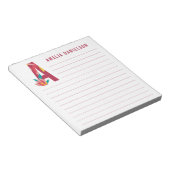 抽象芸術フローラアルファベットの並び ノートパッド (アングル)