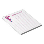 抽象芸術フローラアルファベットの並び ノートパッド (アングル)