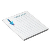 抽象芸術フローラアルファベットの並び ノートパッド (アングル)