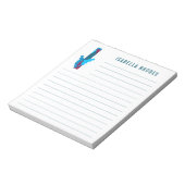 抽象芸術フローラアルファベットの並び ノートパッド (回転)