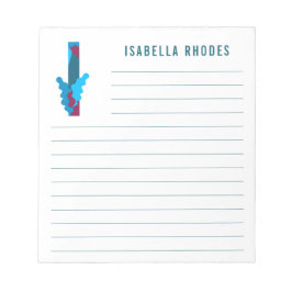 抽象芸術フローラアルファベットの並び ノートパッド