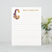 抽象芸術フローラアルファベットライン紙 (スタンド正面)