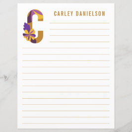 抽象芸術フローラアルファベットライン紙