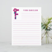 抽象芸術フローラアルファベットライン紙 (スタンド正面)