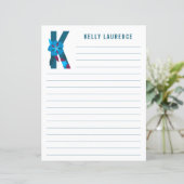 抽象芸術フローラアルファベットライン紙 (スタンド正面)