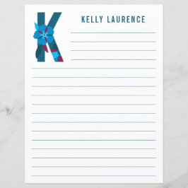 抽象芸術フローラアルファベットライン紙