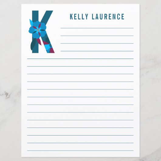 抽象芸術フローラアルファベットライン紙 (正面)