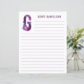 抽象芸術フローラアルファベットライン紙 (スタンド正面)