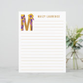 抽象芸術フローラアルファベットライン紙 (スタンド正面)