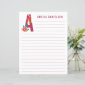 抽象芸術フローラアルファベットライン紙 (スタンド正面)