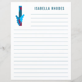 抽象芸術フローラアルファベットライン紙