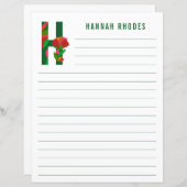 抽象芸術フローラアルファベットライン紙 (正面/裏面)