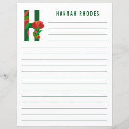 抽象芸術フローラアルファベットライン紙