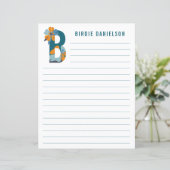 抽象芸術フローラアルファベットライン紙 (スタンド正面)