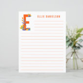 抽象芸術フローラアルファベットライン紙 (スタンド正面)