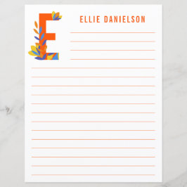 抽象芸術フローラアルファベットライン紙