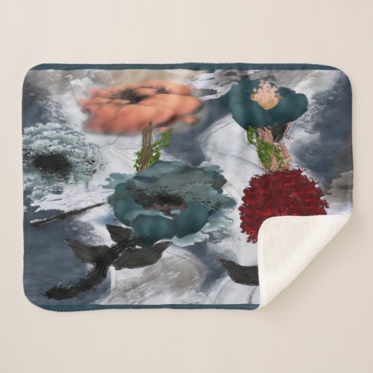抽象芸術フローラアートシェルパブランケット シェルパブランケット (正面(横))