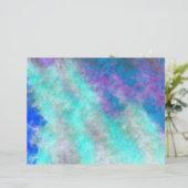 抽象芸術フローラアートティール（緑がかった色）ブルーパープルデクページ (スタンド正面)