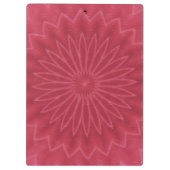 抽象芸術フローラアートトレンディーシックフェミニンダークピンク クリップボード (裏面)