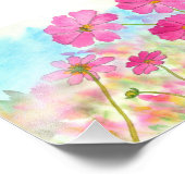 抽象芸術フローラアートピンクコスモス野生の花 フォトプリント            (角)