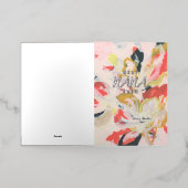 抽象芸術フローラア最高のートNANAエバー母の日 箔グリーティングカード (外側レイダウン)