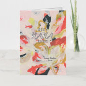 抽象芸術フローラア最高のートNANAエバー母の日 箔グリーティングカード (正面)