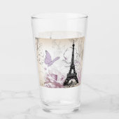 抽象芸術フローラエッフェルタワーガラスタンブラー タンブラーグラス (正面)
