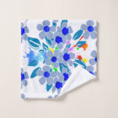 抽象芸術フローラオフセット バスタオルセット (ウォッシュタオル)