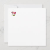 抽象芸術フローラカスタムハッピーバースデーメッセージカード カード (裏面)