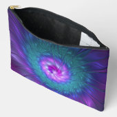 抽象芸術フローラカラフル美しいフラワー アクセサリーポーチ (見開き)