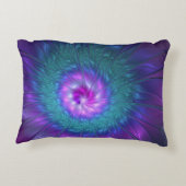 抽象芸術フローラカラフル美しいフラワー アクセントクッション (裏面)