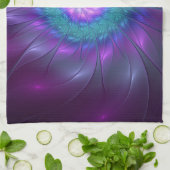 抽象芸術フローラカラフル美しいフラワー キッチンタオル (折り畳み)