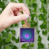 抽象芸術フローラカラフル美しいフラワー キーホルダー (手)