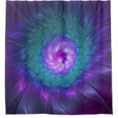 抽象芸術フローラカラフル美しいフラワー シャワーカーテン (正面)