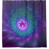 抽象芸術フローラカラフル美しいフラワー シャワーカーテン (正面)