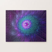 抽象芸術フローラカラフル美しいフラワー ジグソーパズル (横)