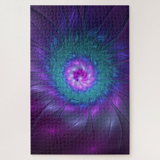 抽象芸術フローラカラフル美しいフラワー ジグソーパズル (縦)