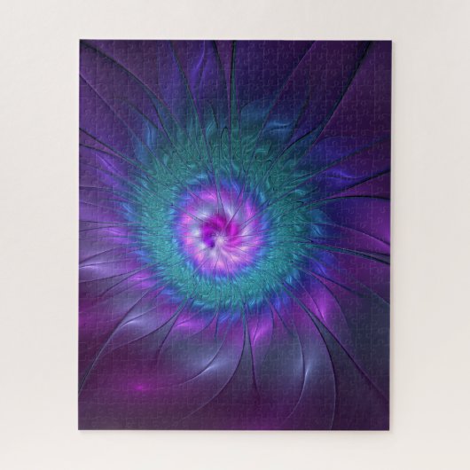 抽象芸術フローラカラフル美しいフラワー ジグソーパズル (縦)