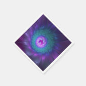 抽象芸術フローラカラフル美しいフラワー スタンダードカクテルナプキン (角)