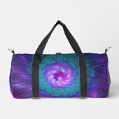 抽象芸術フローラカラフル美しいフラワー ダッフルバッグ (正面)