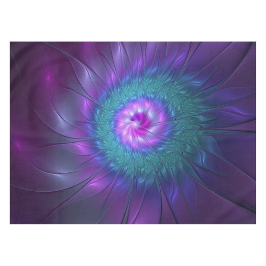 抽象芸術フローラカラフル美しいフラワー テーブルクロス (正面(横))