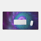 抽象芸術フローラカラフル美しいフラワー デスクマット (キーボード&マウス)