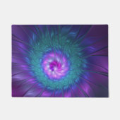 抽象芸術フローラカラフル美しいフラワー ドアマット (正面)