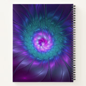 抽象芸術フローラカラフル美しいフラワー ノートブック (裏面)