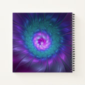 抽象芸術フローラカラフル美しいフラワー ノートブック (裏面)