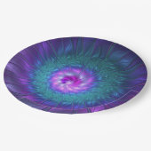 抽象芸術フローラカラフル美しいフラワー ペーパープレート (アングル)